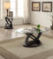 Gable Coffee Table, Espresso & Clear Glass